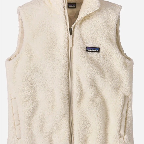 Patagonia White Fleece Vest with High Collar - Picture 5 of 5